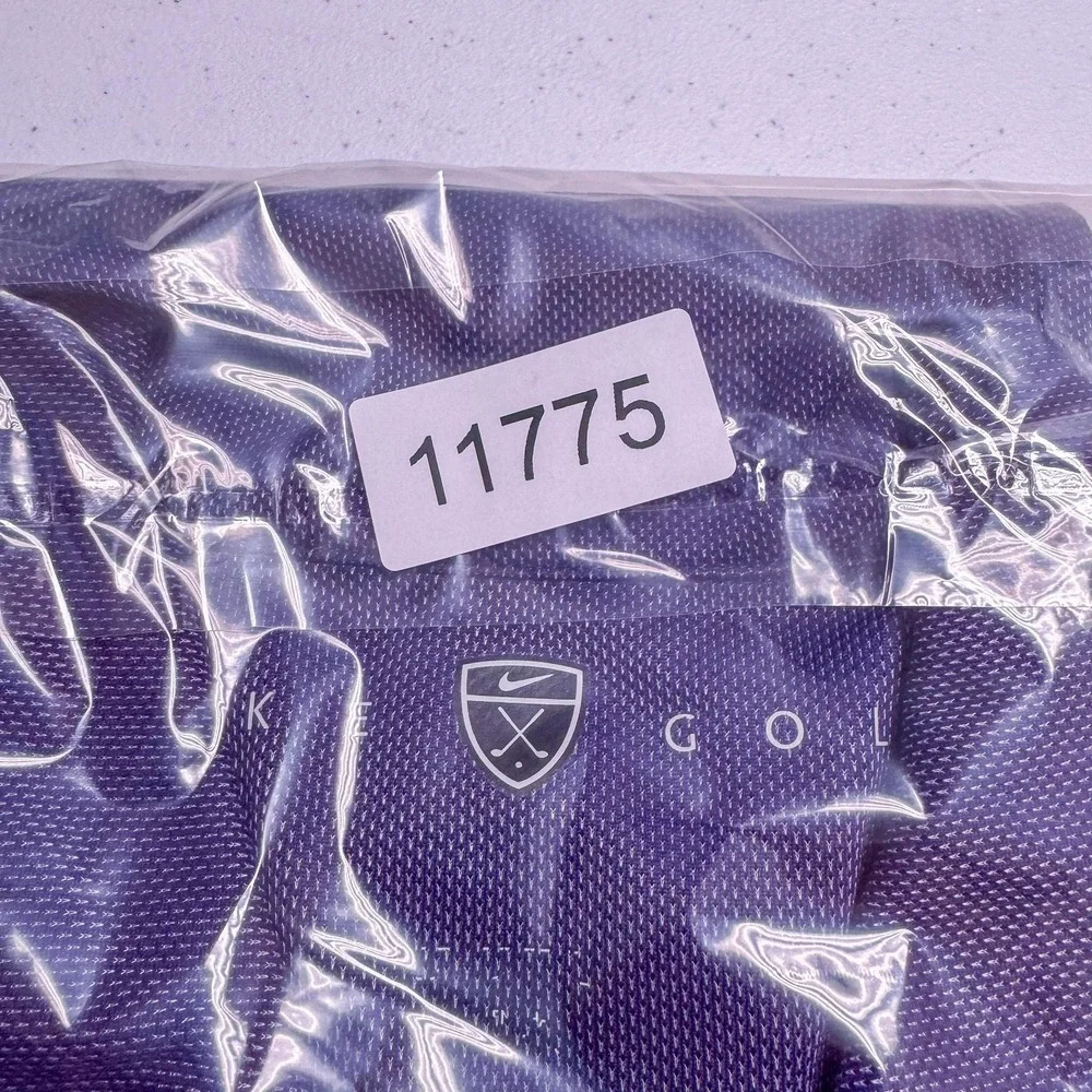 Nike Golf Polo Shirt Mens Large Purple Dri-FIT Golf Performance Top 206486-105‎